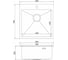 Мойка MIXLINE PRO настольный монтаж, 50x50 cм, 2.0 мм, выпуск 3 1/2, 20 см, с сифоном, сатин 556573 7