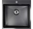 Мойка MIXLINE PRO настольный монтаж, 50x50 см, 2.0 мм, выпуск 3 1/2, 20 см, с сифоном, черный графит, НАНО декор 556578 2