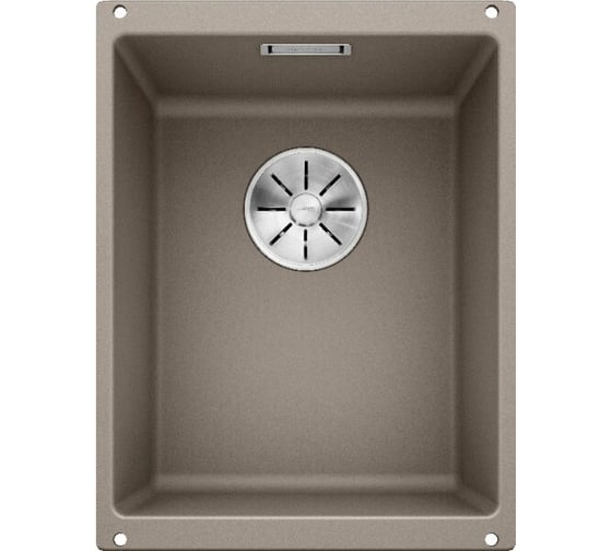 Кухонная мойка BLANCO SUBLINE 320 U SILGRANIT серый беж, с отводной арматурой InFino 523414 1