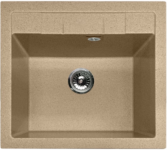 Мойка мрамор GRANFEST QUADRO GF-Q-561 1 чаша, 560х500 мм, песочный Q-561 пес