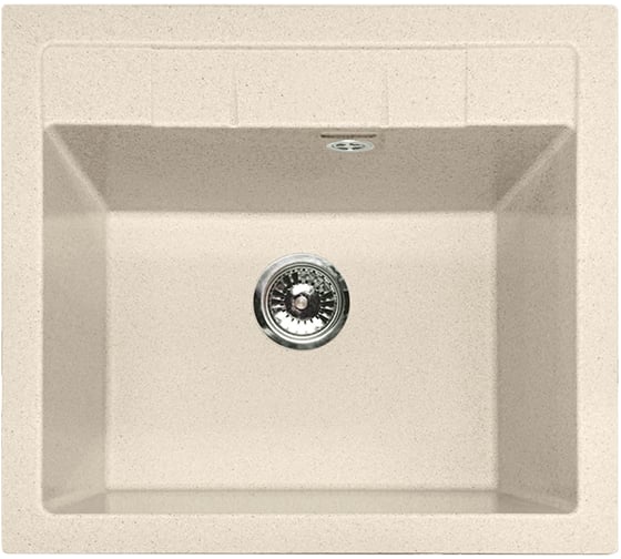Мойка мрамор GRANFEST QUADRO GF-Q-561 1 чаша, 560х500 мм, белый Q-561 бел