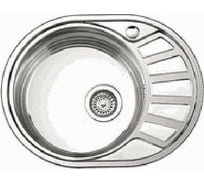 Мойка LEDEME нержавеющая сталь, врезная, 570x450x180, 0,8 мм., выпуск 3 1/2, матовая L75745-L 869583