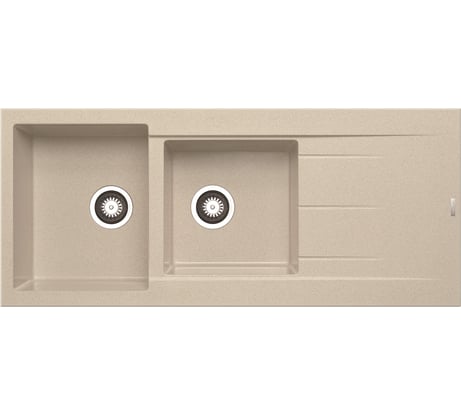 Мойка Pyramis Pyragranite ALAZIA 116x50, 2B 1D бежевый 79812711