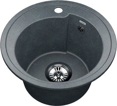 Мойка для кухни VIGRO из искусственного мрамора, (440х440х205) с уникальным дизайном чаши в форме капли VG101 грей