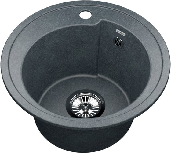 Мойка для кухни VIGRO из искусственного мрамора, (440х440х205) с уникальным дизайном чаши в форме капли VG101 грей 1