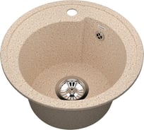Мойка для кухни VIGRO из искусственного мрамора, (440х440х205) с уникальным дизайном чаши в форме капли VG101 терра