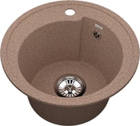 Мойка для кухни VIGRO из искусственного мрамора, (440х440х205) с уникальным дизайном чаши в форме капли VG101 терракотовый