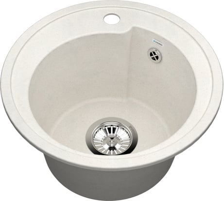 Мойка для кухни VIGRO из искусственного мрамора, (440х440х205) с уникальным дизайном чаши в форме капли VG101 жасмин