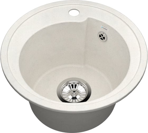 Мойка для кухни VIGRO из искусственного мрамора, (440х440х205) с уникальным дизайном чаши в форме капли VG101 жасмин 1