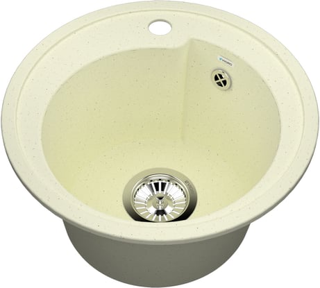 Мойка для кухни VIGRO из искусственного мрамора, (440х440х205) с уникальным дизайном чаши в форме капли VG101 колорадо