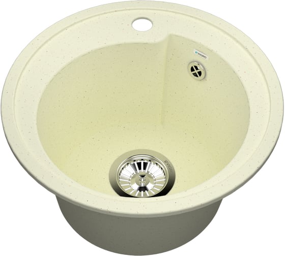 Мойка для кухни VIGRO из искусственного мрамора, (440х440х205) с уникальным дизайном чаши в форме капли VG101 колорадо 1