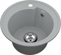 Мойка для кухни VIGRO из искусственного мрамора, (440х440х205) с уникальным дизайном чаши в форме капли VG101 серый