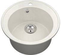 Мойка для кухни VIGRO из искусственного мрамора, (470х470х190) классическая круглая с глубокой чашей VG102 жасмин