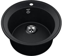 Мойка для кухни VIGRO из искусственного мрамора, (470х470х190) классическая круглая с глубокой чашей VG102 антрацит