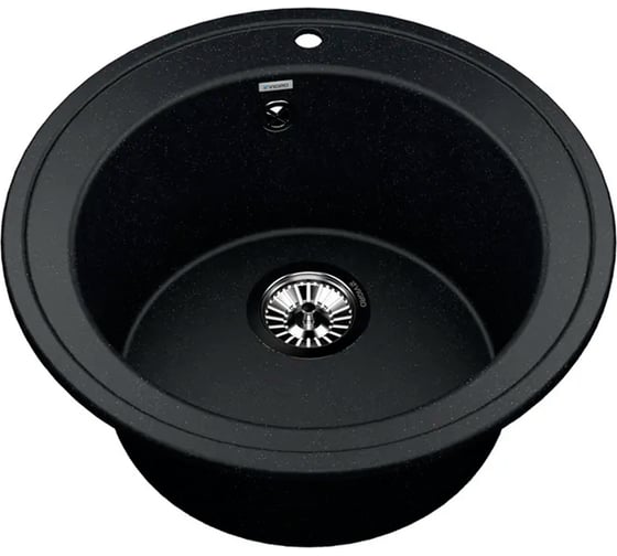 Мойка для кухни VIGRO из искусственного мрамора, (505х505х210) классическая круглая VG104 антрацит 1