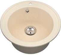 Мойка для кухни VIGRO из искусственного мрамора, (505х505х210) классическая круглая VG104 сахара