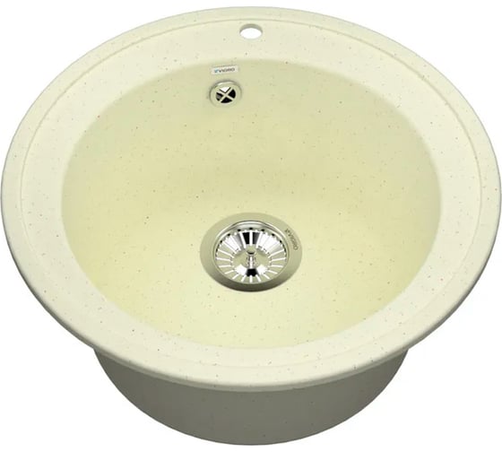 Мойка для кухни VIGRO из искусственного мрамора, (505х505х210) классическая круглая VG104 колорадо