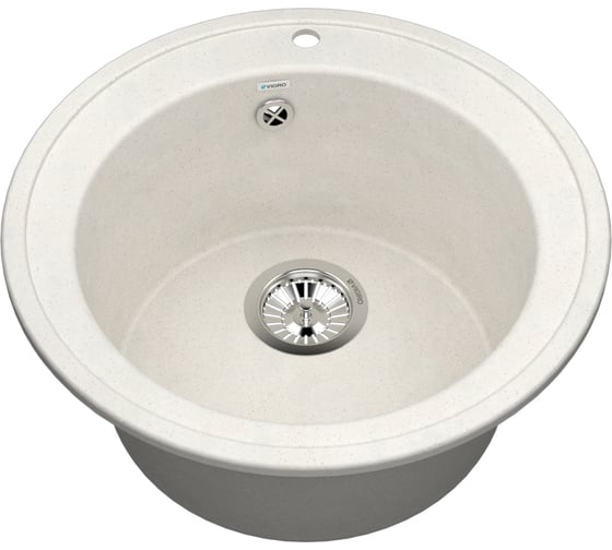 Мойка для кухни VIGRO из искусственного мрамора, (505х505х210) классическая круглая VG104 жасмин