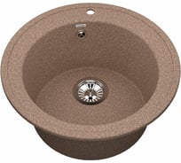 Мойка для кухни VIGRO из искусственного мрамора, (505х505х210) классическая круглая VG104 терракотовый