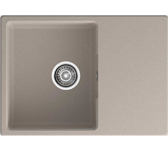 Мойка GranFest GRANFEST URBAN 668L 1-чаша+крыло, 680x490 мм, песочный арт.GF-UR- 668L песочный 1