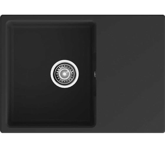 Мойка GranFest GRANFEST URBAN 668L 1-чаша+крыло, 680x490 мм, черный арт.GF-UR- 668L черный 1