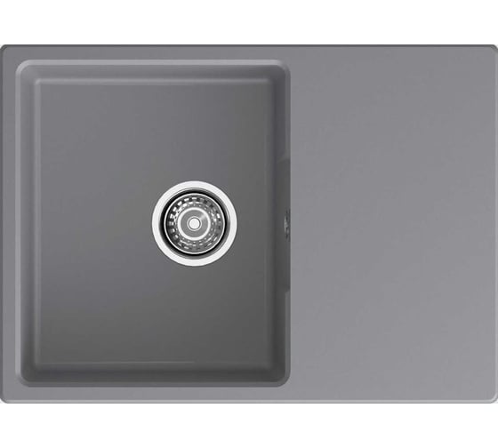 Мойка GranFest GRANFEST URBAN 668L 1-чаша+крыло, 680x490 мм, темно-серый арт.GF-UR- 668L темно-серый 1