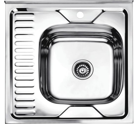 Мойка из нержавеющей стали накладная Ledeme 60x60 см L96060-6R 1