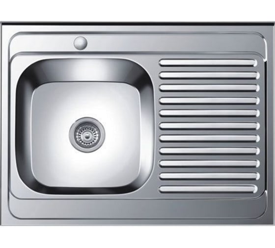 Мойка из нержавеющей стали накладная Ledeme 60x80 см L68060-6L 1