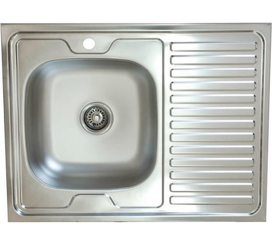 Мойка из нержавеющей стали накладная Ledeme 60x80 см L98060-6L 1