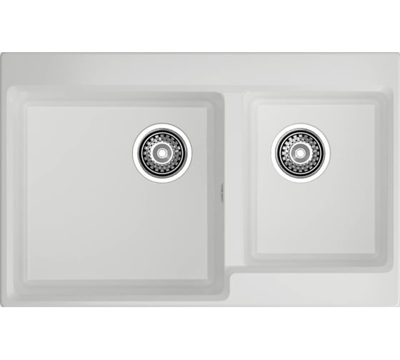 Мойка GranFest Композит LEVEL 780K 2 чаши 780*500мм иней GF- LV-780K иней 1