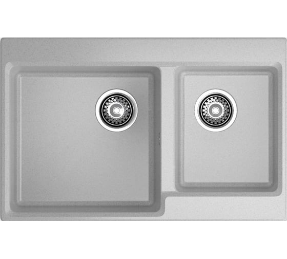 Мойка GranFest Композит LEVEL 780K 2 чаши 780*500мм серый GF- LV-780K серый 1
