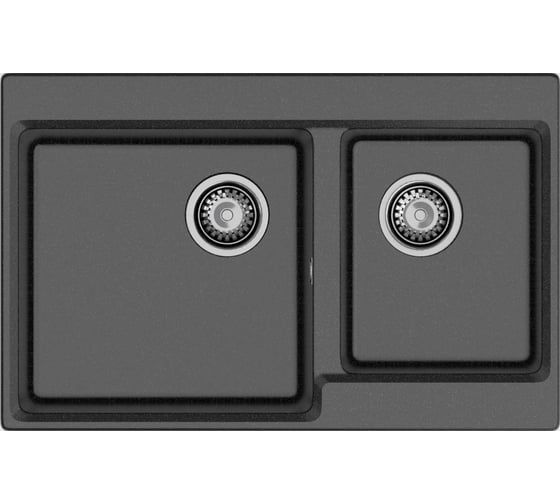 Мойка GranFest Композит LEVEL 780K 2 чаши 780*500мм черный GF- LV-780K черный 1
