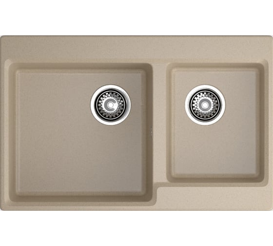 Мойка GranFest Композит LEVEL 780K 2 чаши 780*500мм песочный GF- LV-780K песочный 1