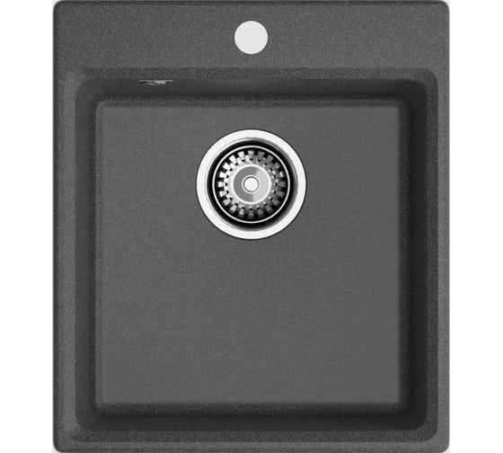Мойка GranFest Композит LEVEL 420 1-чаша 420*480 графит GF- LV-420 графит 1