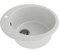 Мойка для кухни Teymi D51 круглая белая матовая Lori Midi T120125 ЦБ-00285201