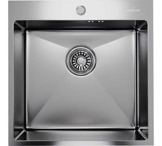 Настольная мойка MIXLINE PRO 50x50, 3 мм, выпуск 3 1/2, 20 см, с сифоном, сатин 547229