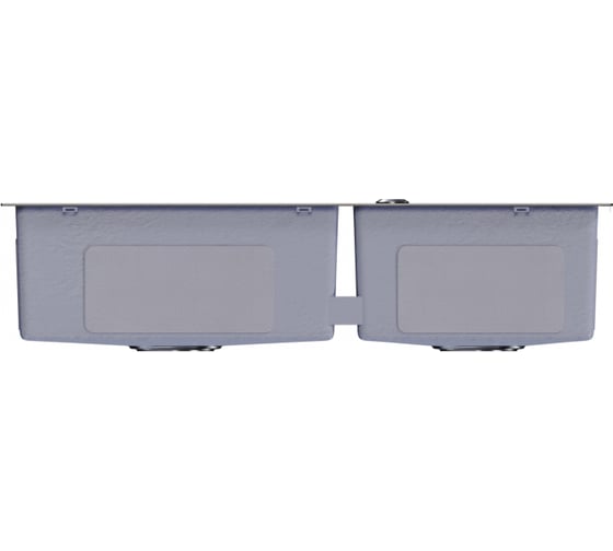 Настольная мойка MIXLINE PRO 72x40, 3 мм, 2-х чашевая, выпуск 3 1/2, 22 см, с сифоном, черный графит 547241