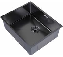 Подстольная мойка MIXLINE PRO 53x43, 3 мм, выпуск 3 1/2, 22 см, с сифоном, черный графит 547232