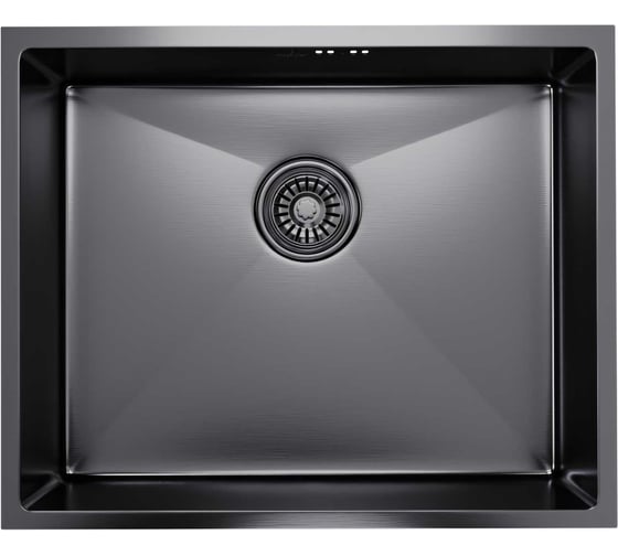 Подстольная мойка MIXLINE PRO 53x43, 3 мм, выпуск 3 1/2, 22 см, с сифоном, черный графит 547232