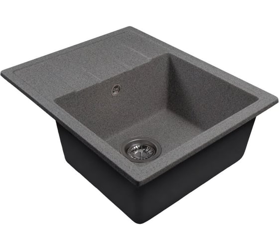 Мойка MIXLINE ML-GMS103 СТАНДАРТ с крылом, темно-серый 309, 570х460х190мм 558119 1