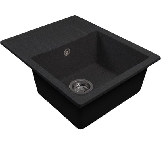 Мойка MIXLINE ML-GMS103 СТАНДАРТ с крылом, черный 308, 570х460х190мм 558116 1