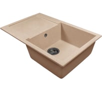 Мойка MIXLINE ML-GMS107 СТАНДАРТ с крылом, бежевый 328, 770х493х190мм 558130