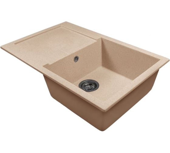 Мойка MIXLINE ML-GMS107 СТАНДАРТ с крылом, бежевый 328, 770х493х190мм 558130 1