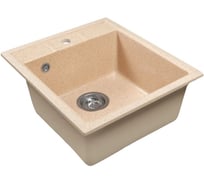 Мойка MIXLINE ML-GMS110 СТАНДАРТ прямоугольная, бежевый 328, 497х440х175мм 558094