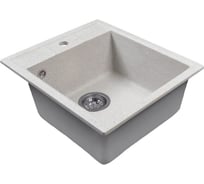 Мойка MIXLINE ML-GMS110 СТАНДАРТ прямоугольная, серый 310, 497х440х175мм 558096