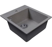 Мойка MIXLINE ML-GMS110 СТАНДАРТ прямоугольная, темно-серый 309, 497х440х175мм 558095