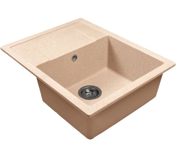 Мойка MIXLINE ML-GMS115 СТАНДАРТ с крылом, песочный 302, 645х505х190мм 558111 1