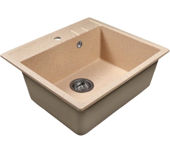 Мойка MIXLINE ML-GMS121 СТАНДАРТ прямоугольная, песочный 302, 555_495_190мм 558099 1