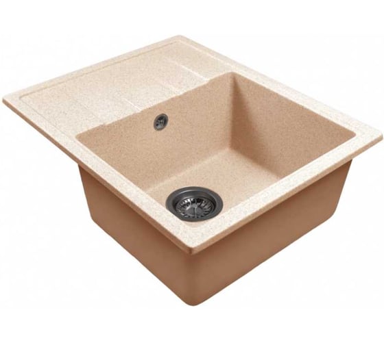 Мойка MIXLINE ML-GMS103 СТАНДАРТ с крылом, песочный 302, 570x460x190мм 558117 1