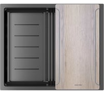 Мойка Paulmark NEXT-MULTI SINK 54 UNI нерж. сталь, вороненая сталь,540х450мм, PM785445-GM